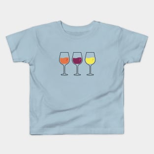 Minimalist Drink Cocktail Wine Triple Kids T-Shirt